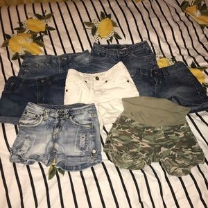 7 pairs of size 10 girls jean shorts